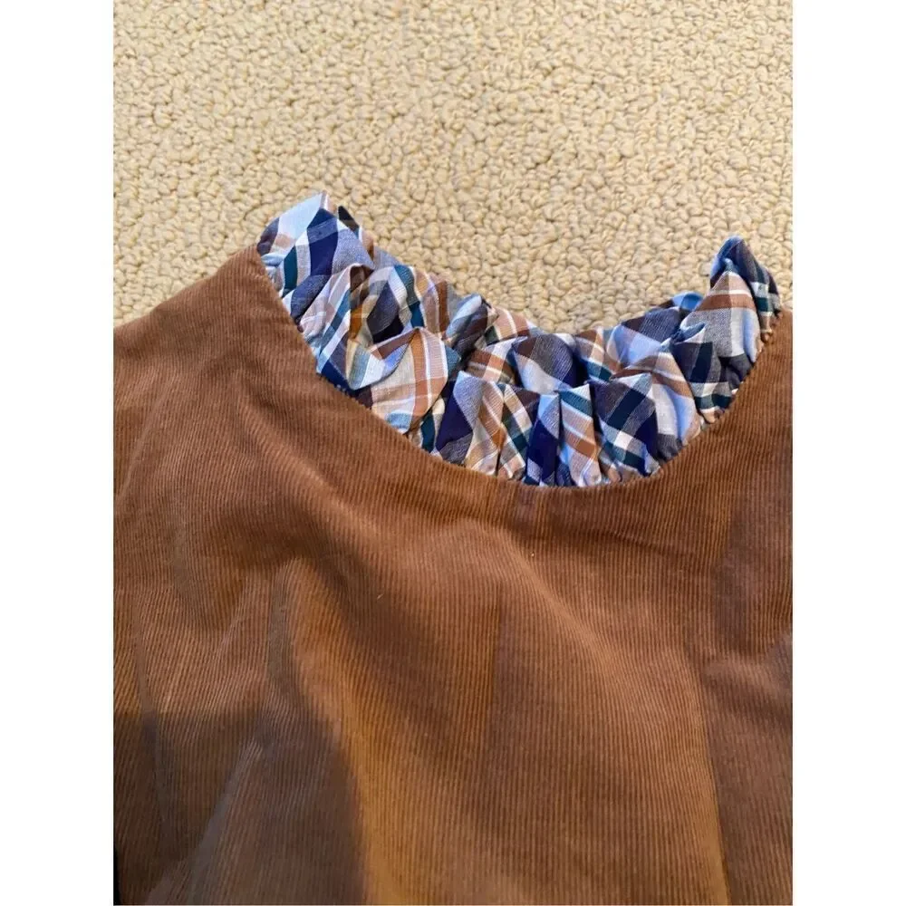 Bailey Boys 6x girls fine wale cord dress ruffles bow